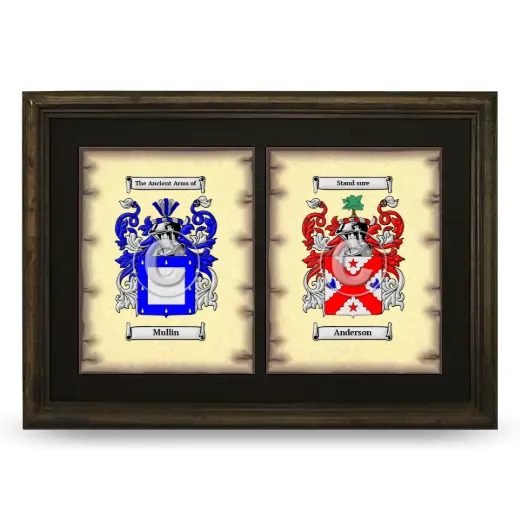 Double Coat of Arms Framed - Brown