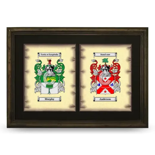Double Coat of Arms Framed - Brown