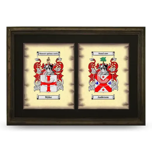 Double Coat of Arms Framed - Brown