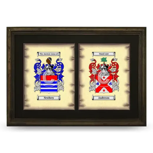 Double Coat of Arms Framed - Brown