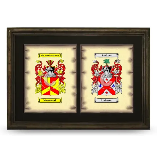 Double Coat of Arms Framed - Brown