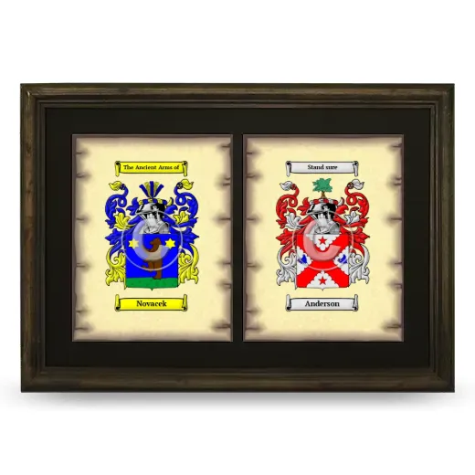 Double Coat of Arms Framed - Brown