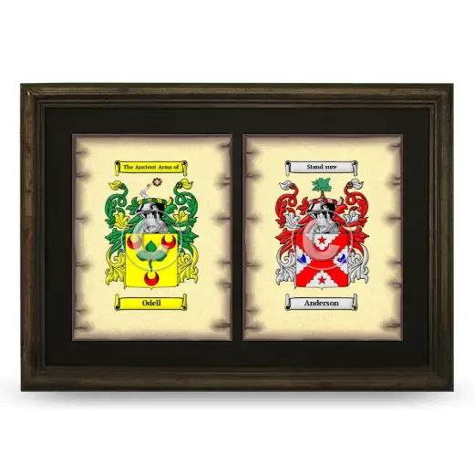 Double Coat of Arms Framed - Brown