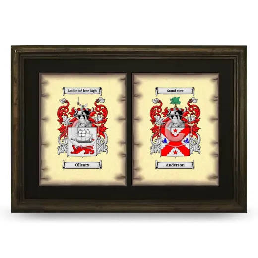 Double Coat of Arms Framed - Brown