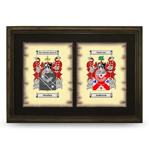 Double Coat of Arms Framed - Brown