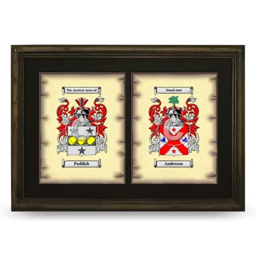 Double Coat of Arms Framed - Brown