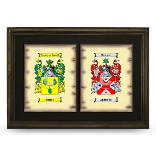 Double Coat of Arms Framed - Brown
