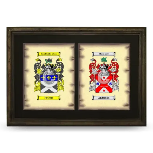 Double Coat of Arms Framed - Brown