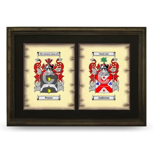 Double Coat of Arms Framed - Brown