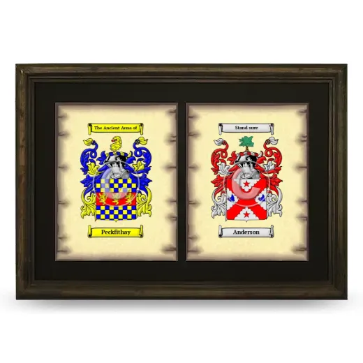 Double Coat of Arms Framed - Brown