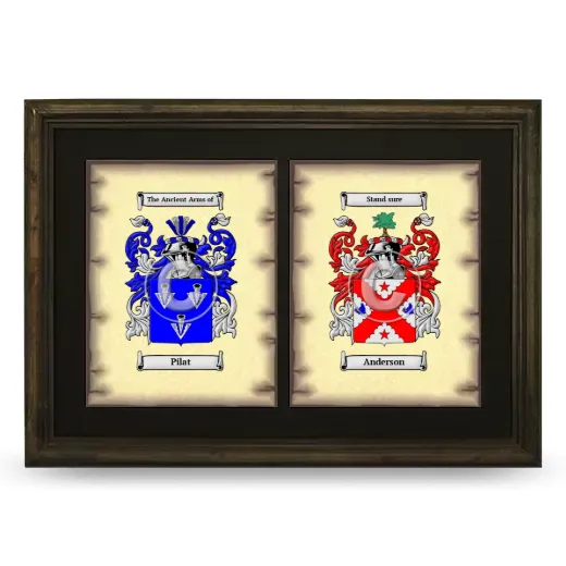 Double Coat of Arms Framed - Brown
