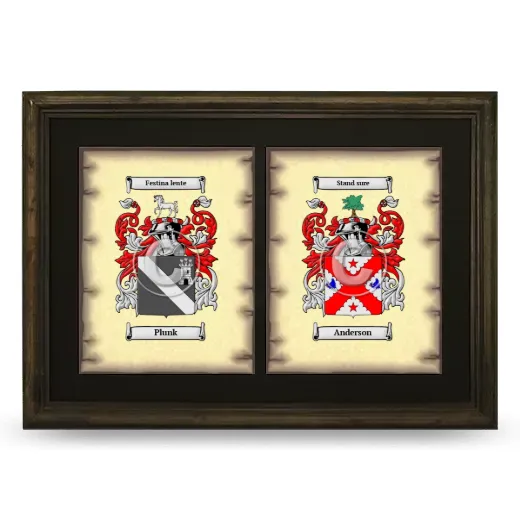 Double Coat of Arms Framed - Brown