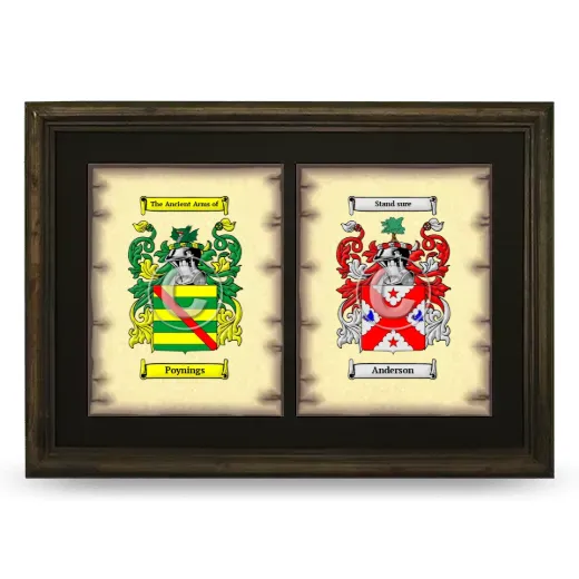 Double Coat of Arms Framed - Brown
