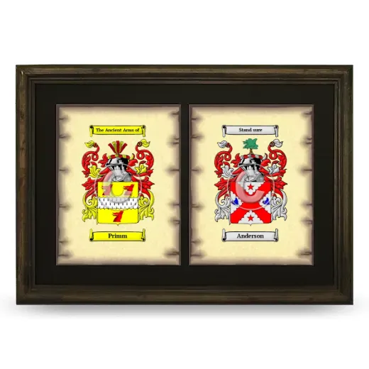 Double Coat of Arms Framed - Brown