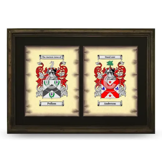 Double Coat of Arms Framed - Brown