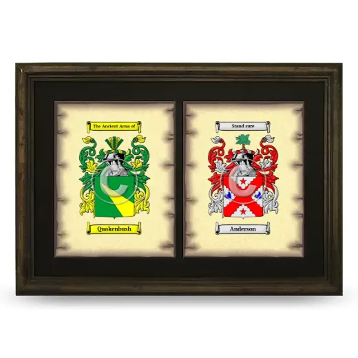 Double Coat of Arms Framed - Brown