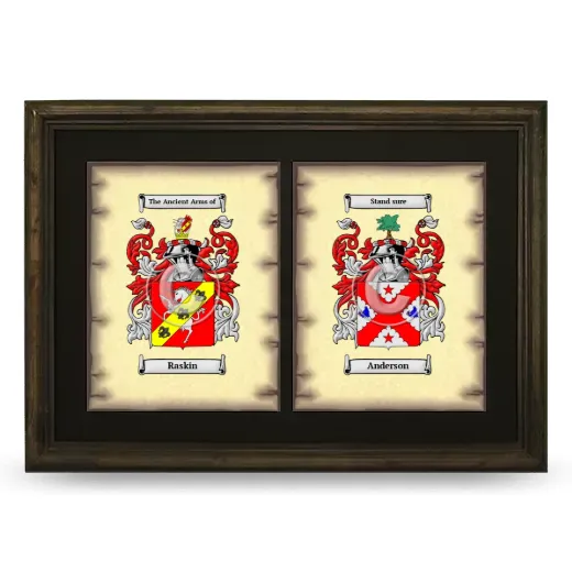 Double Coat of Arms Framed - Brown
