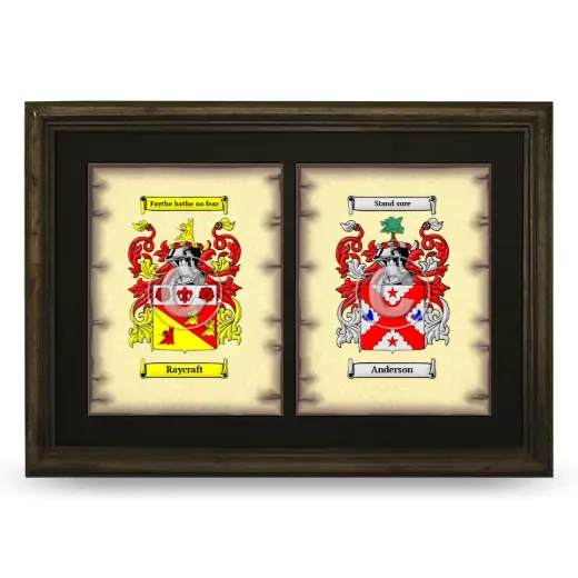 Double Coat of Arms Framed - Brown