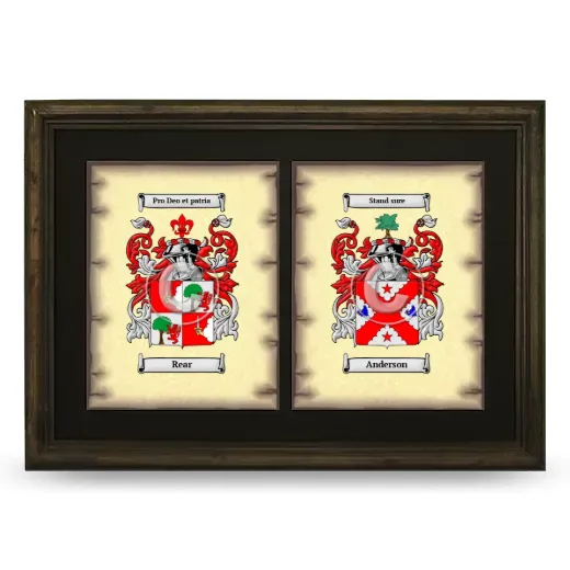 Double Coat of Arms Framed - Brown