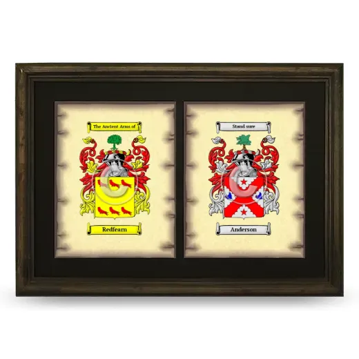 Double Coat of Arms Framed - Brown