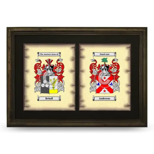 Double Coat of Arms Framed - Brown
