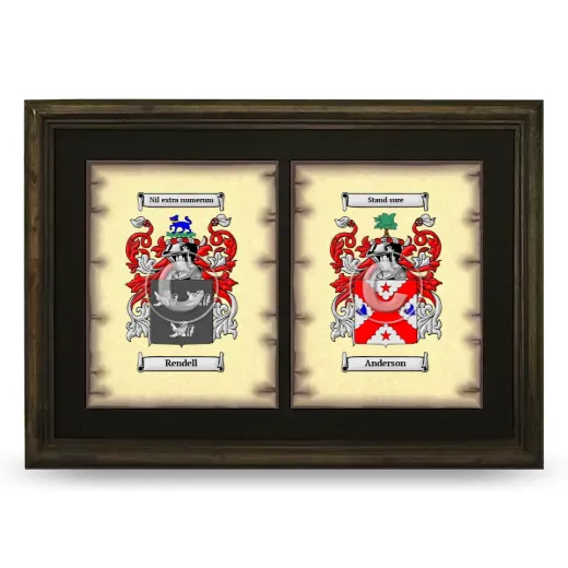 Double Coat of Arms Framed - Brown