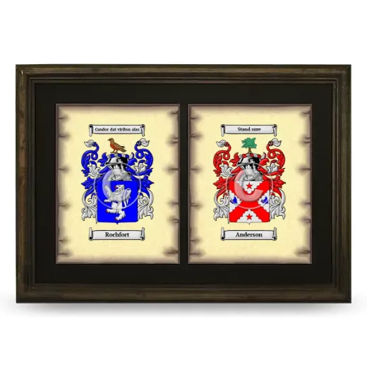 Double Coat of Arms Framed - Brown