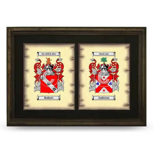 Double Coat of Arms Framed - Brown