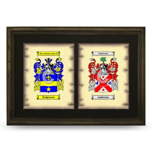 Double Coat of Arms Framed - Brown