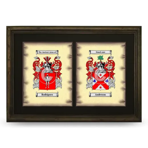 Double Coat of Arms Framed - Brown