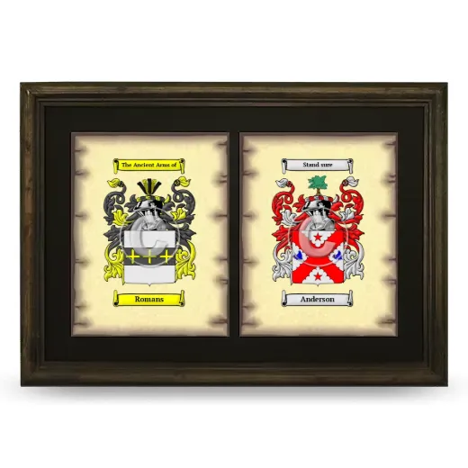 Double Coat of Arms Framed - Brown