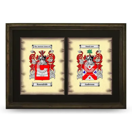 Double Coat of Arms Framed - Brown