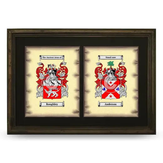 Double Coat of Arms Framed - Brown
