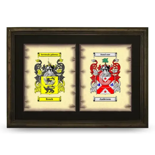 Double Coat of Arms Framed - Brown