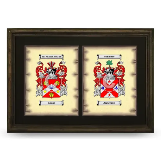 Double Coat of Arms Framed - Brown