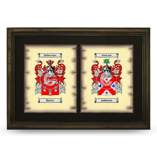 Double Coat of Arms Framed - Brown