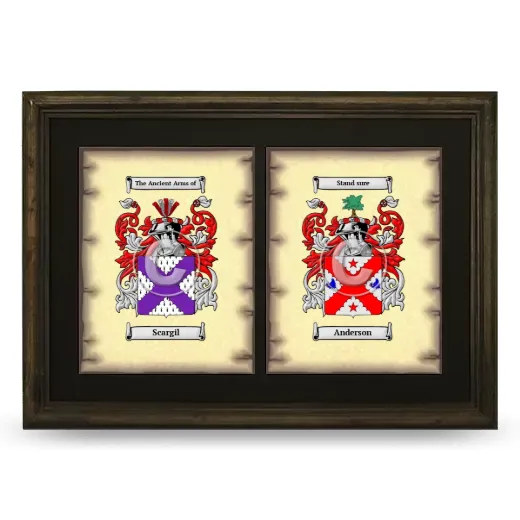 Double Coat of Arms Framed - Brown