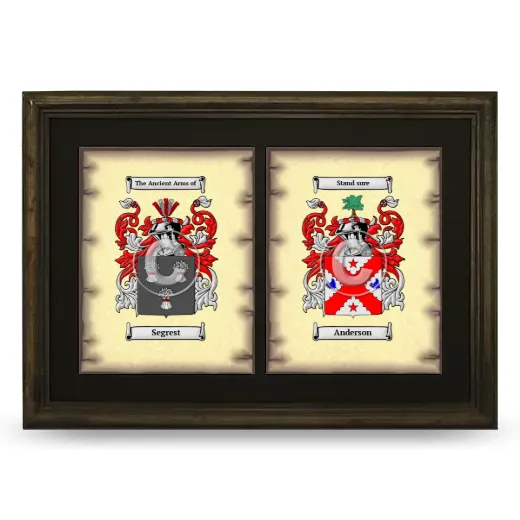 Double Coat of Arms Framed - Brown
