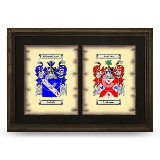 Double Coat of Arms Framed - Brown