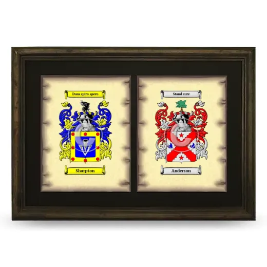 Double Coat of Arms Framed - Brown