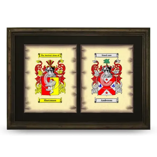 Double Coat of Arms Framed - Brown