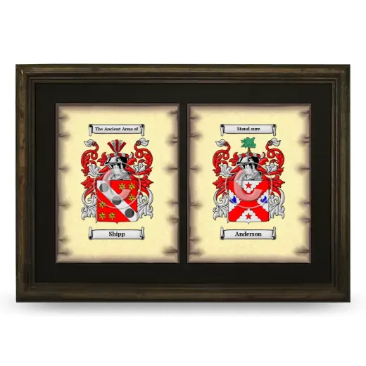 Double Coat of Arms Framed - Brown