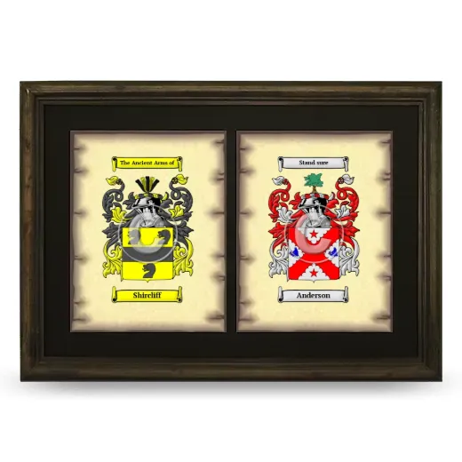 Double Coat of Arms Framed - Brown