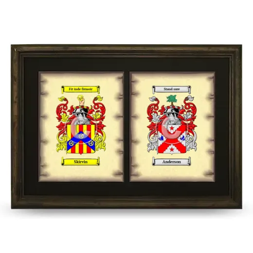 Double Coat of Arms Framed - Brown