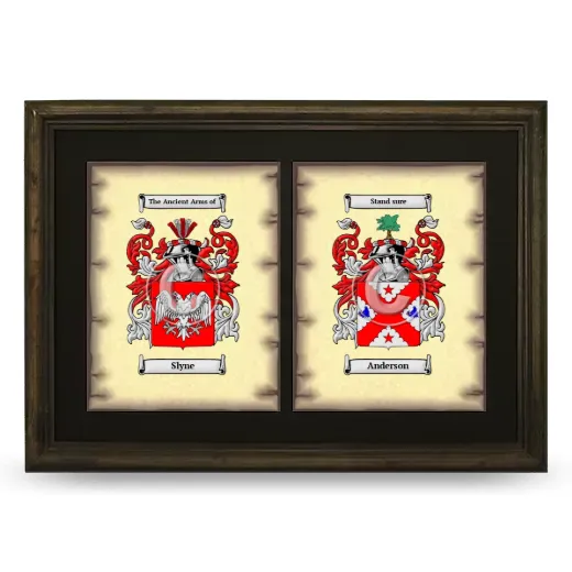 Double Coat of Arms Framed - Brown