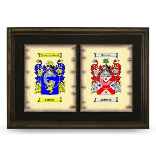 Double Coat of Arms Framed - Brown