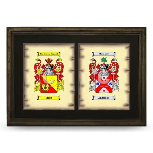 Double Coat of Arms Framed - Brown