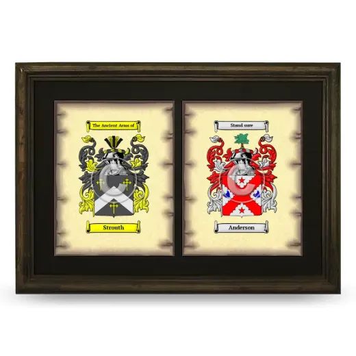 Double Coat of Arms Framed - Brown