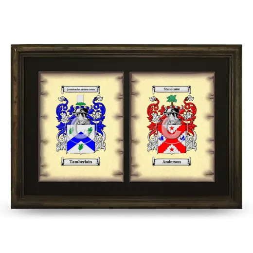 Double Coat of Arms Framed - Brown