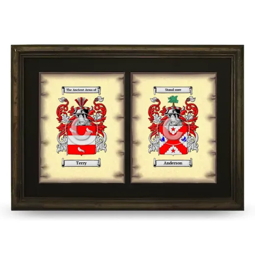 Double Coat of Arms Framed - Brown